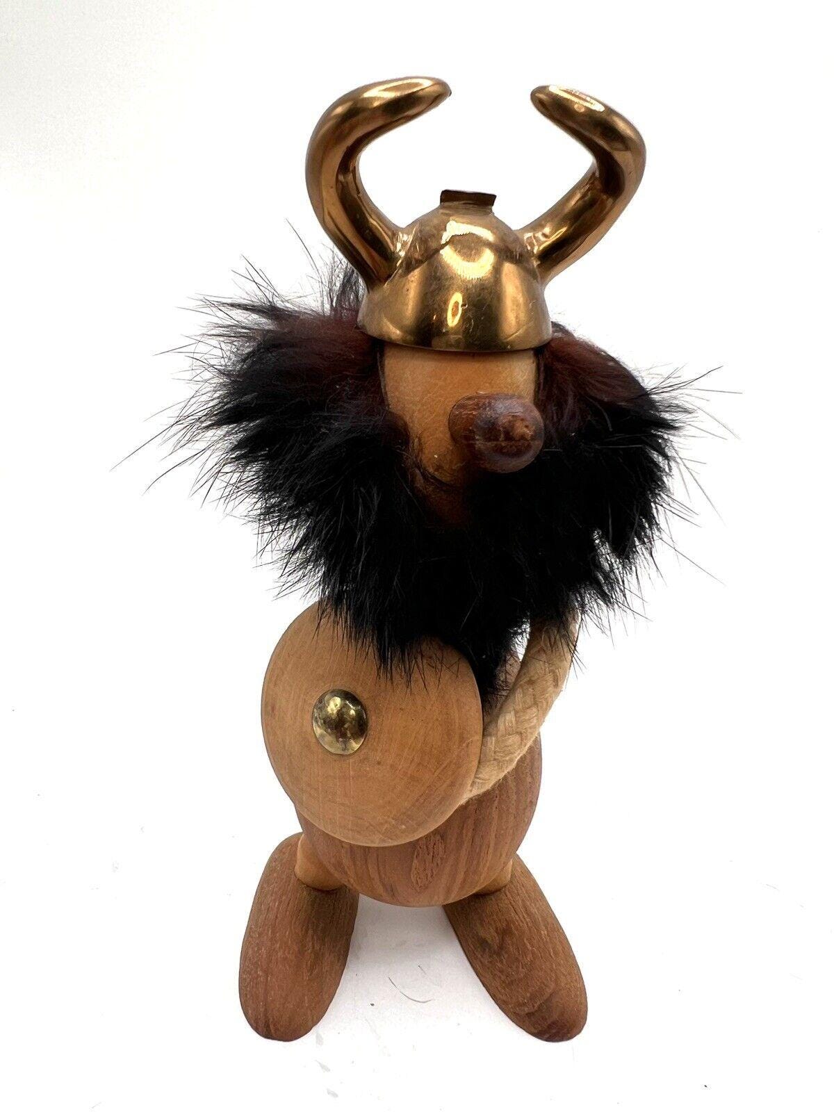 バイキングデーモン　VIKING DEMON　スカル　貯金箱　置物　ヴィンテージ Danish Teak and Brass Viking Bottle Opener by Carl Bent - Classic