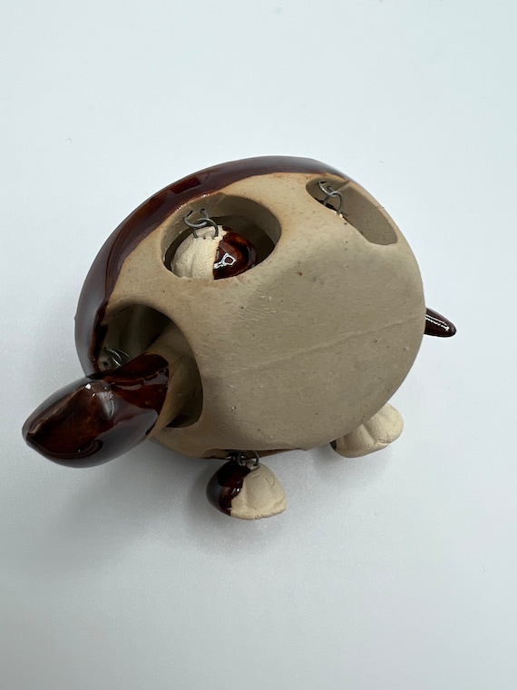 ヴィンテージの陶器製幸運の亀の置物（頭と足が動く） - Etsy 日本