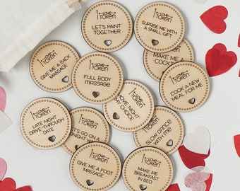 Love Tokens Personalised Love Coupons Date Night Tokens Naughty Love Tokens Valentines Gift For Him Valentines Tokens Adult Love Tokens