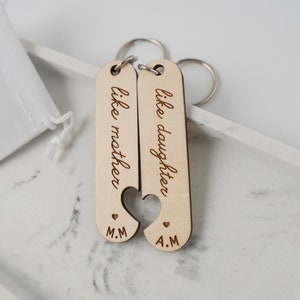 Like Mother Like Daughter Wooden Keyring Custom Keychain Gift Mothers Day Gift For Mother Daughter Keychain Unique Daughter Gift Mothers Day image 1