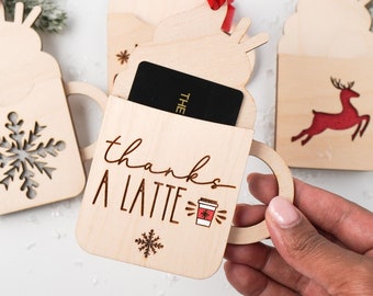 Thank You Gift Card Holder Teacher Appreciation Gift Card Holder Christmas Coffee Mug Gift Card Holder End Of School Gift Money Holder