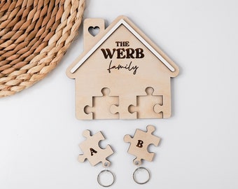 Personalised Wooden Keyring Wall Holder For Keychains Our First Home Key Organiser Wedding Present Idea Anniversary Gift Idea House Warming