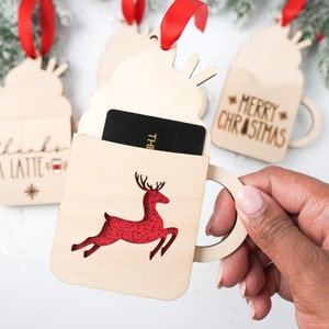 Thank You Gift Card Holder Teacher Appreciation Gift Card Holder Christmas Coffee Mug Gift Card Holder End Of School Xmas Gift Money Holder