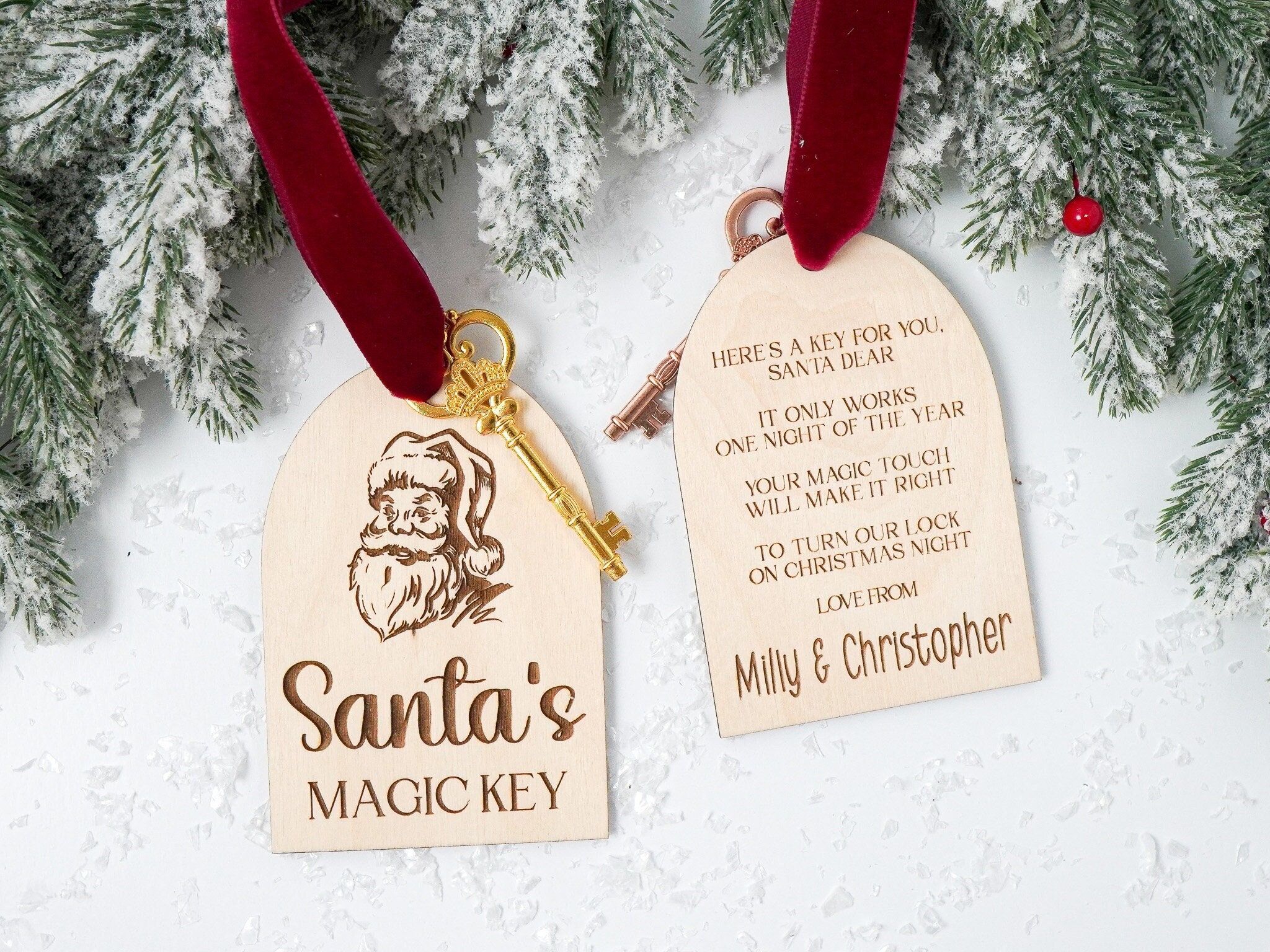 Santa Key Santa Door Key Santa Magic Key Santa Skeleton Key Christmas Gifts  Children No Chimney for Santa 