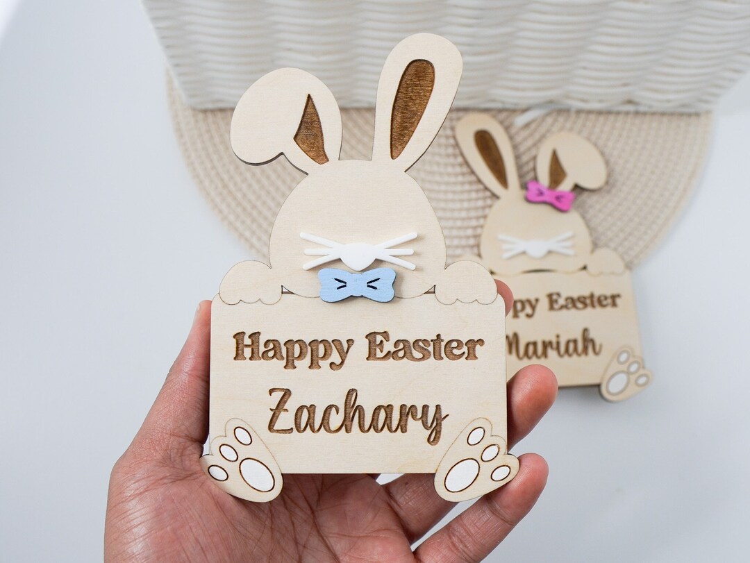 Personalised Easter Bunny Gift Card Holder Easter Basket Stuffer for ...