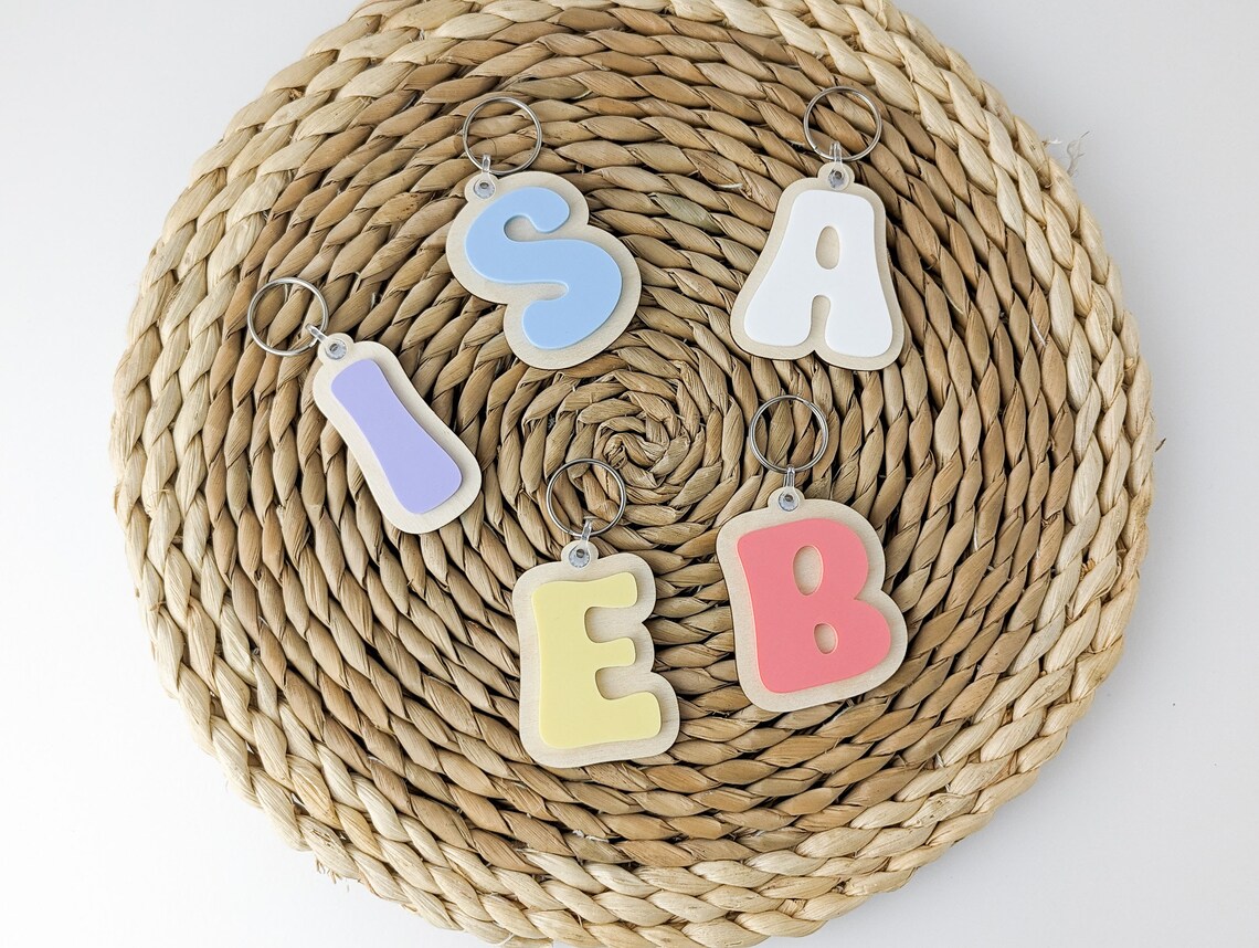 Personalised Backpack Keyring Kids School Bag Tag Luggage Name Tag ...
