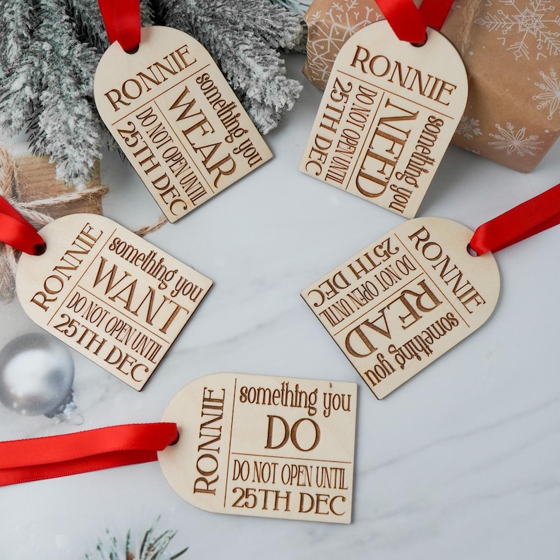 Personalised Something You Want Need Wear Read Do Share Eat Drink 5 Gift Rule