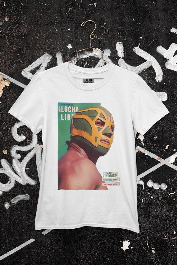 Fishman Masked Lucha Libre Wrestler Short Sleeved Unisex T-shirt