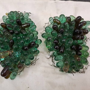 Antique set of 2 grape cluster for chandelier and lamp parts