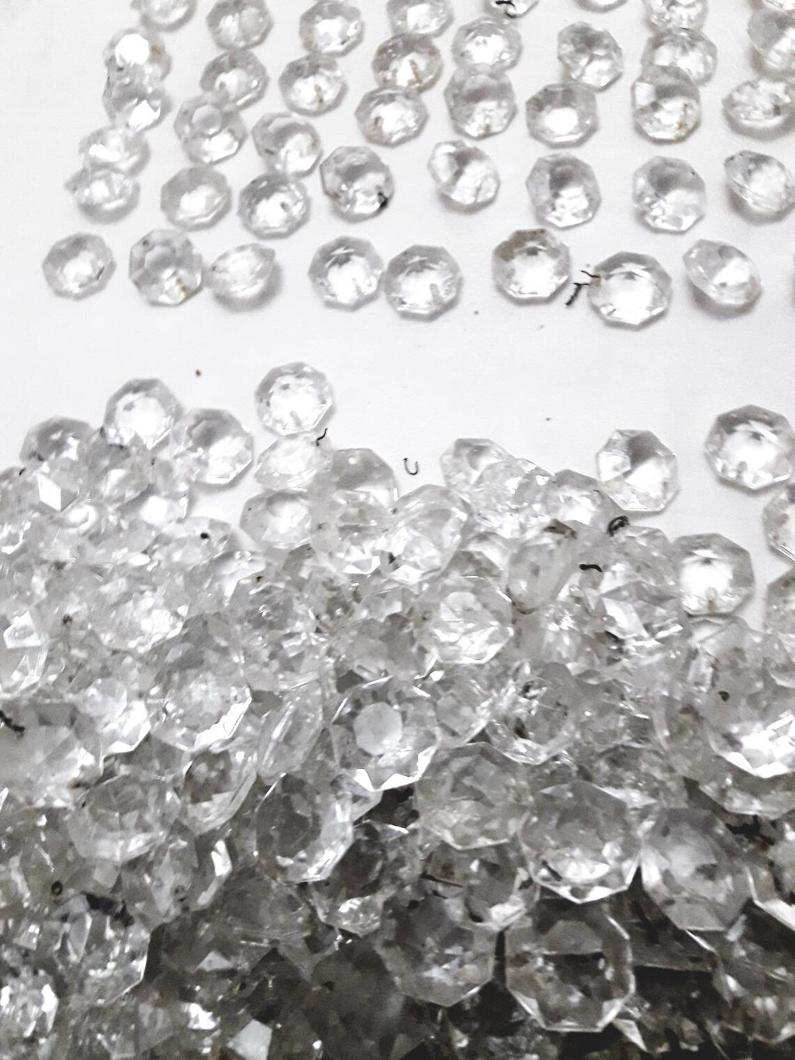 Pinhole Crystal Vintage 500pieces Czech Crystal Octagon 18mm 2 Pinhole for Candelier ...