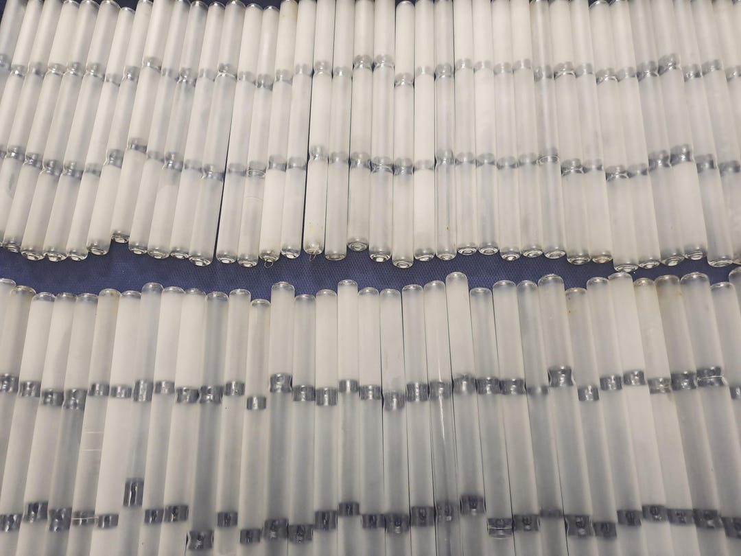 L Rod Pyrex Vintage 100 Frosted Pyrex Glass Rods 6