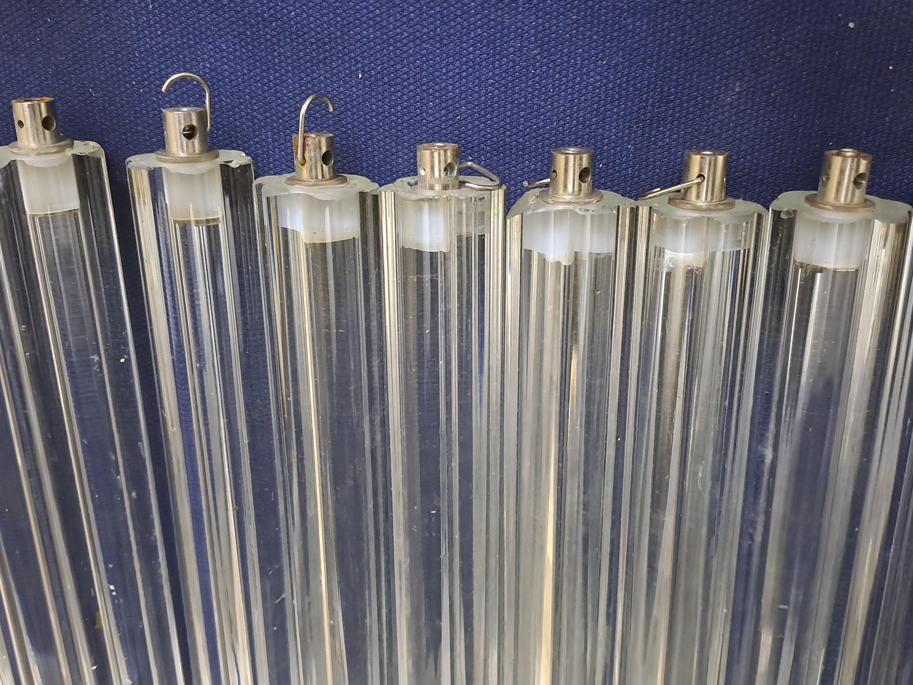 10本入り 厚手透明ガラス棒 7インチ x 25 mm 144g シャンデリア 