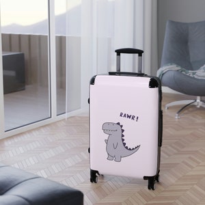 Dinosaur Funny Suitcase,Lightweight,Expandable,Durable Polycarbonate Luggage with Spinner Wheels&Organizational Feature Set,Gift forTraveler
