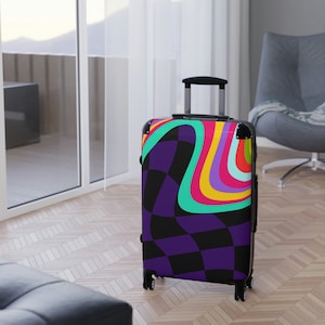 Rainbow Suitcase,Lightweight,Expandable,Durable Polycarbonate Luggage with Spinner Wheels&Organizational Feature Set,Best Gift for Travelers