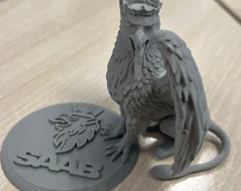Saab logo art 3D printed