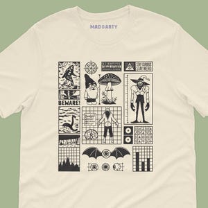 Gravity Falls T-Shirt Fandom Graphic Tee Stay Curious Stay Weird Bill Cipher Shirt