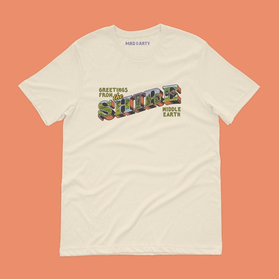 Greetings from the Shire Vintage Shire Postcard T-Shirt Lord of the Rings Shirt Retro Middle-Earth Design