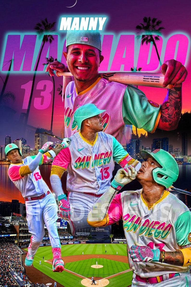 Manny Machado City Connect Padres 24x36 Poster Reprint 1 JPG Etsy