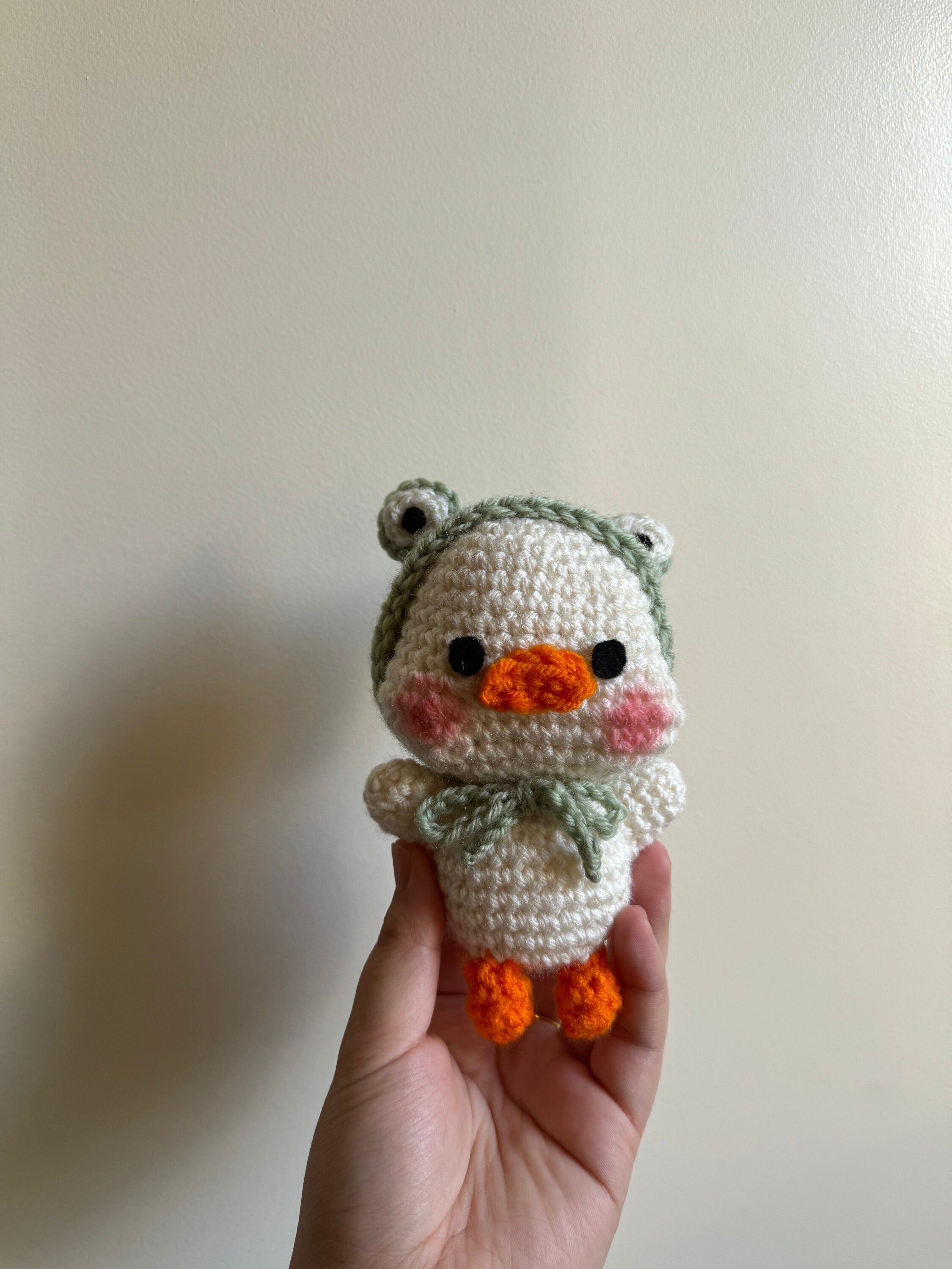 30 Frog Hat Crochet Patterns for Playful Animal Hats, Balaclavas, and Amigurumi Projects 25 Duck in Frog Hat Pattern