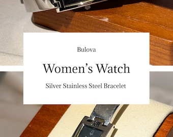 Silver Stainless Steel Bulova Quartz Womens Watch