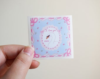 I Love You More Sticker Valentines Day Gift