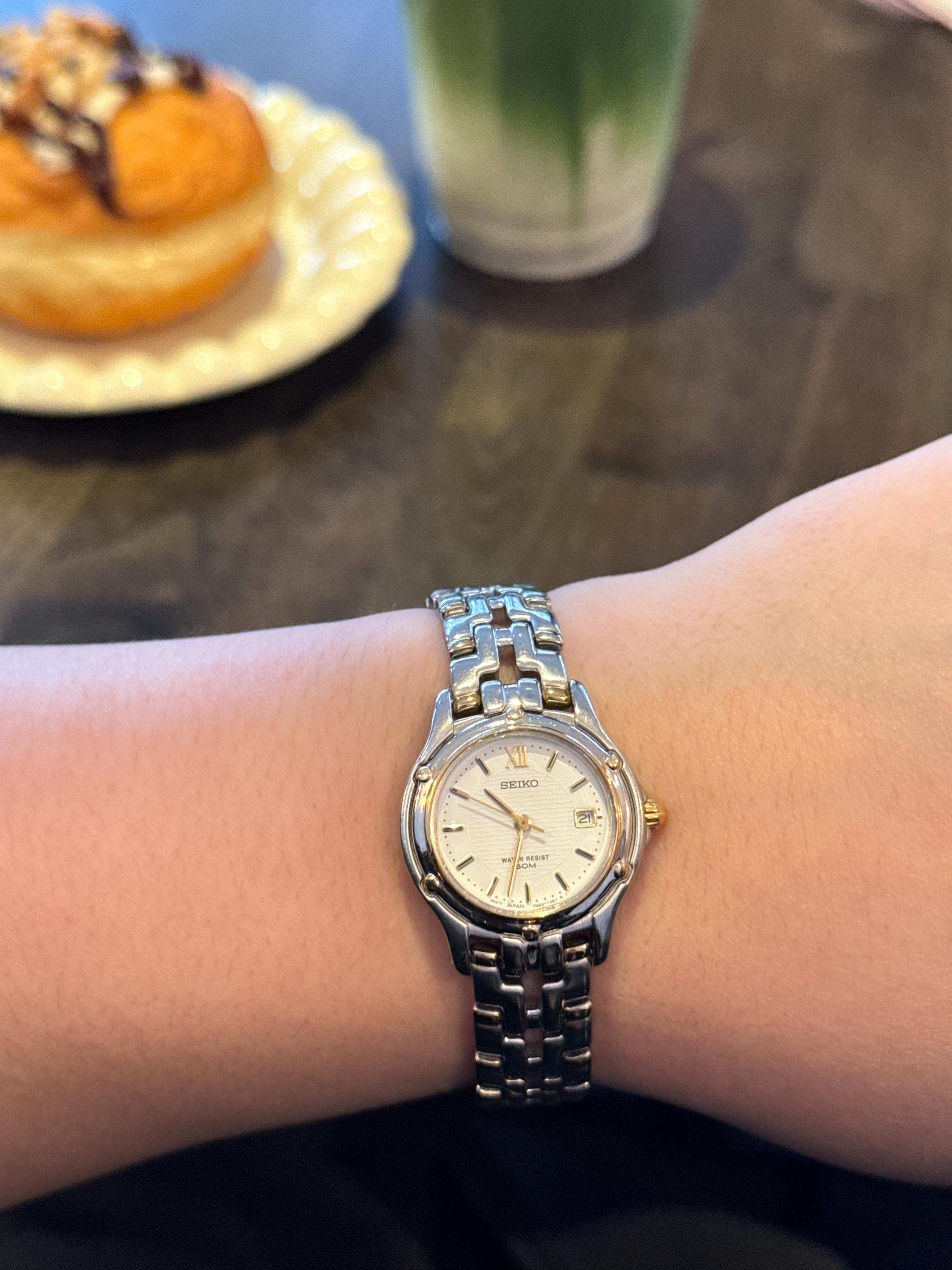 Seiko Two Toned Women's Le Grand Sport Watch SXE586 Date Restored