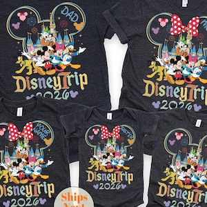 Custom 2026 Disney Trip Shirts, Matching Family Vacation Shirt, Disneyworld Tee, Personalized Disney Birthday Family Tee, Disney Trip 2026