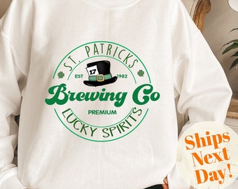 St Patrick's Day Brewing Co Sweatshirt, Lucky Irish Shirt