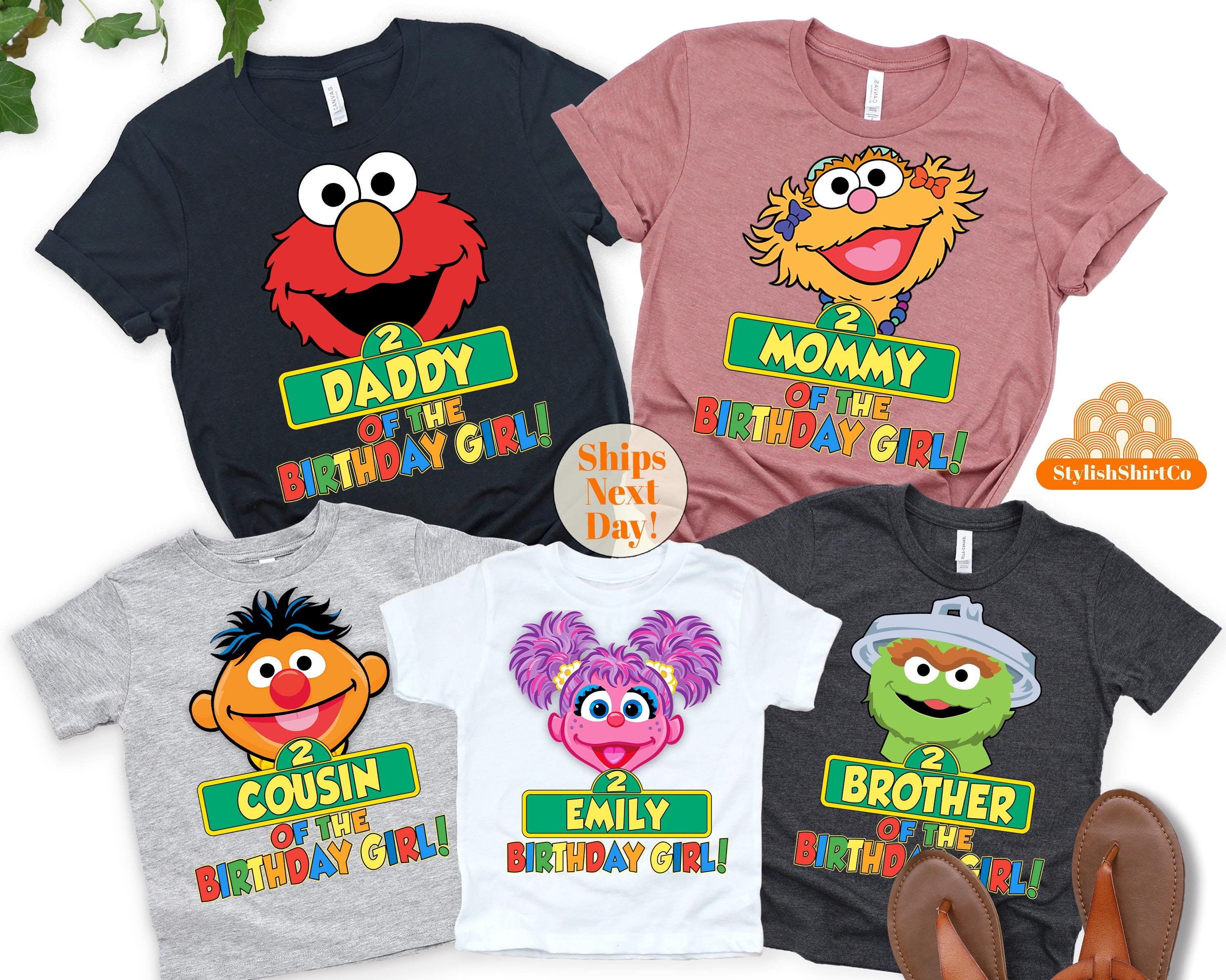 Character Family Birthday Shirts, Custom Street Family Birthday T-shirt, Toddler Birthday Shirt, Family Matching Birthday Tee for Toddler