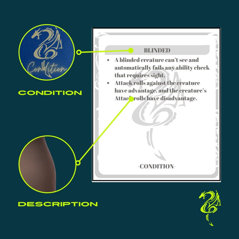 Dnd 5e Condition Cards Printable Condition Cards Instant - Etsy