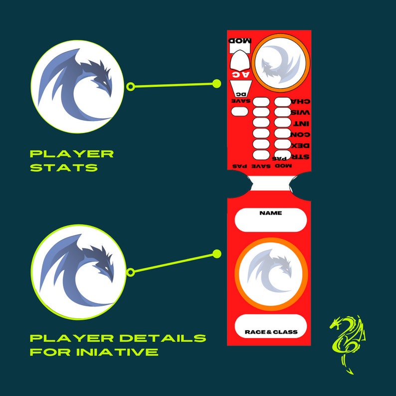 Dnd 5e Initiative Cards Printable Initiative Cards Instant - Etsy Australia