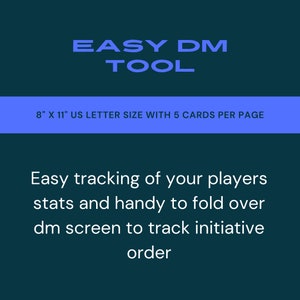 Dnd 5e Initiative Cards Printable Initiative Cards Instant - Etsy Australia