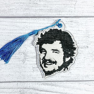 Pedro Pascal digital embroidery machine file funny guy digital download ITH 4x4 hoop eyelet bookmark file