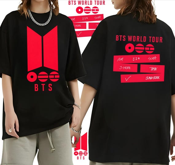 BTS World Tour T-shirt Designs 2 PNG - Etsy