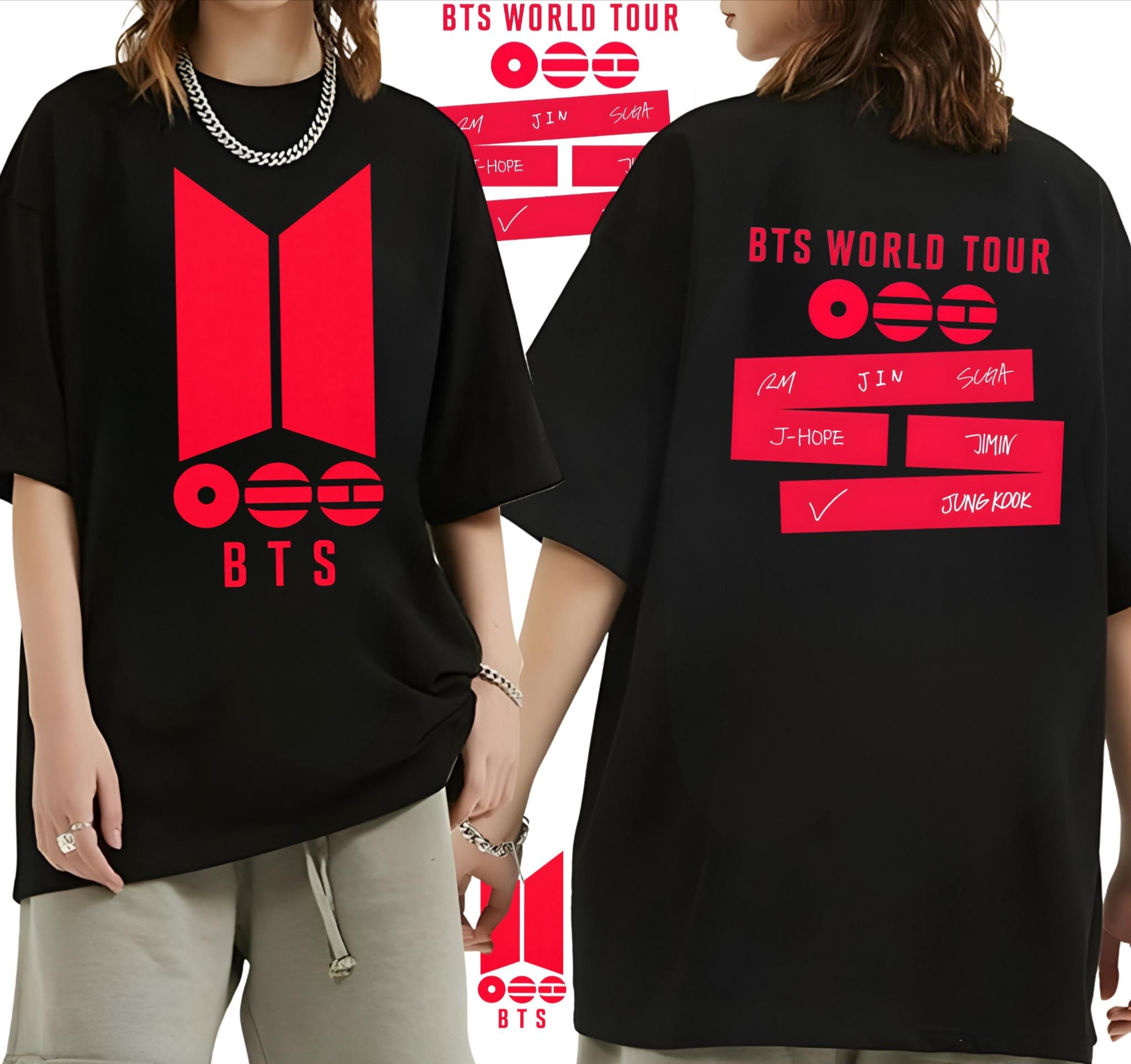 BTS World Tour T-shirt Designs 2 PNG - Etsy