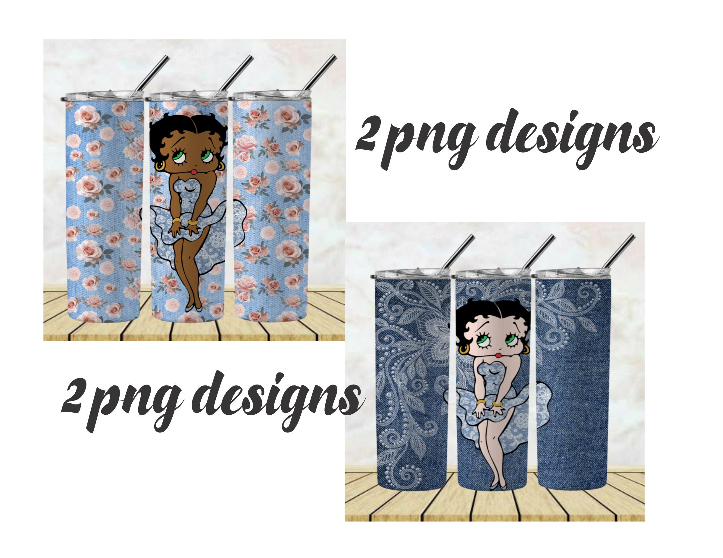 Betty Booop Skinny Tumblers Designs 2 Png Designs Etsy