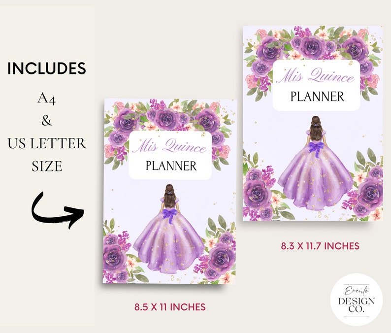 XV Años Purple Quinceañera Planner Party Planner INSTANT Etsy