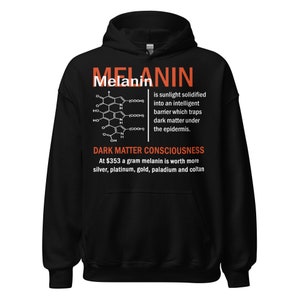 Melanin Science Hoodie - Empowering Black Pride Apparel, African American Fashion Statement, Cultural Heritage & History Inspired Comfort