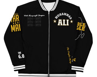 Muhammad Ali Vintage Bomber Jacket - Heritage Collection Unisex Apparel