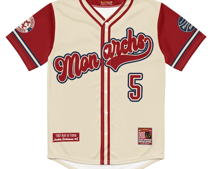 Jackie Robinson Baseball Jersey | Negro Leagues Kansas City Monarchs Recycled Apparel