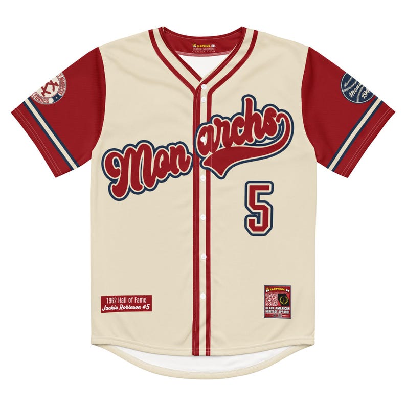 Kansas City Monarchs Jackie Robinson Recycled Baseball Jersey front view