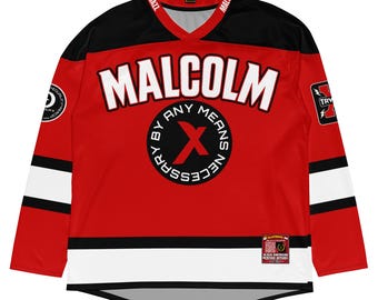 Malcolm X återvunnen hockeytröja | Kläder för aktivister och fans