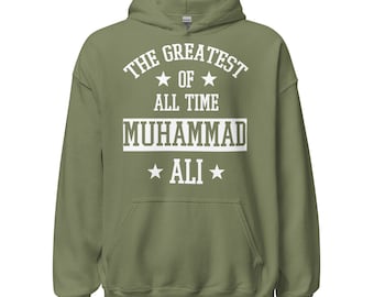Muhammed Ali Größter aller Zeiten Hoodie - Schwarze Geschichte Erbmode - Champion Legancy Unisex-Bekleidung