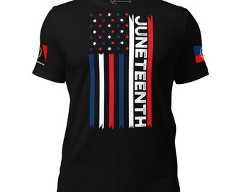 Juneteenth Flag T-Shirt, Black Pride Shirt, African American Heritage Tee, Freedom Celebration Apparel