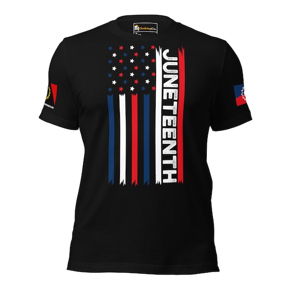 Juneteenth Flag T-Shirt, Black Pride Shirt, African American Heritage Tee, Freedom Celebration Apparel