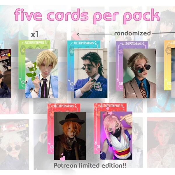 PRÉCOMMANDE Allthepotsnpans Cosplay, lot de 10 cartes