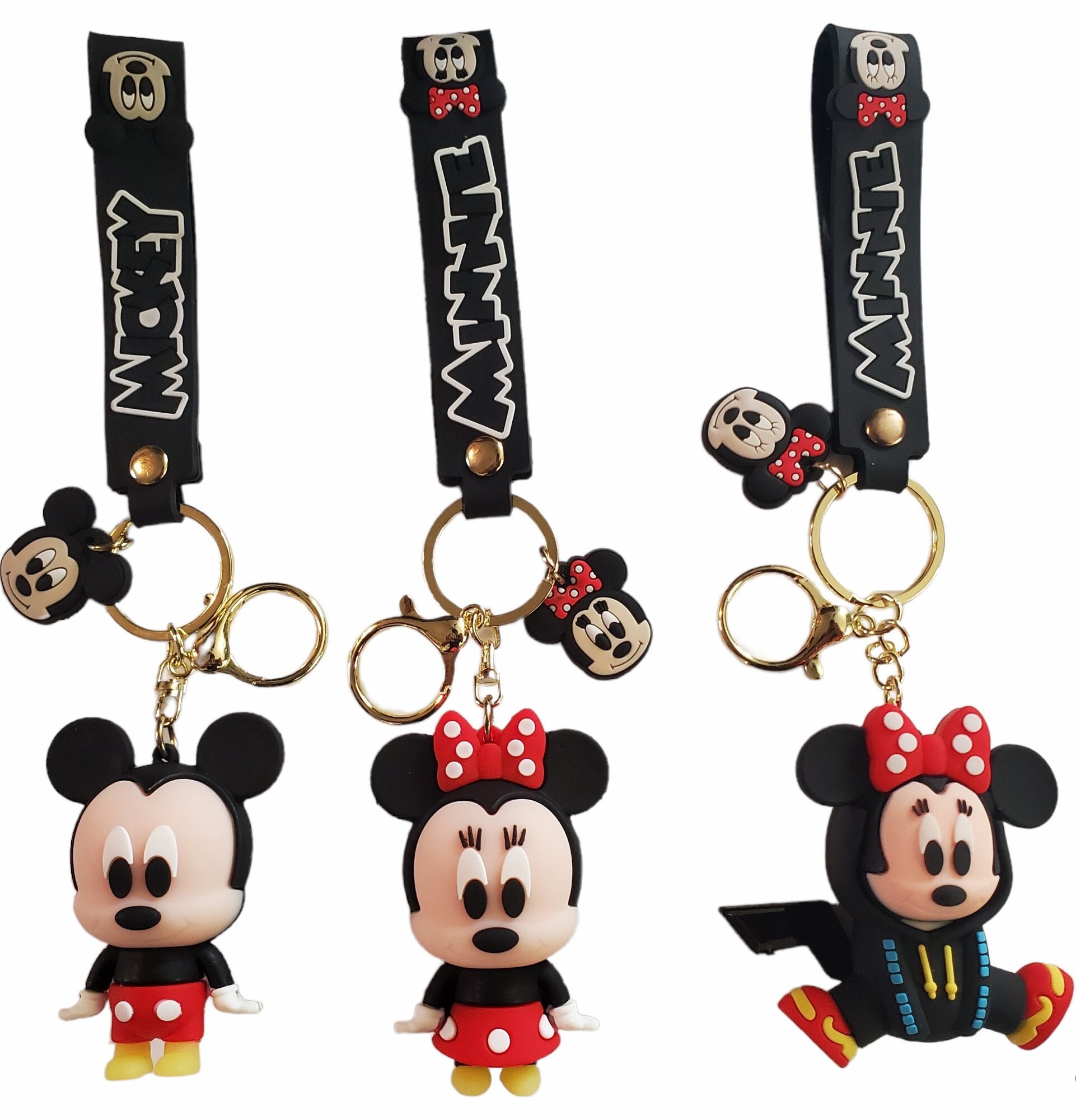 Disney Keychains Mickey and Minnie Mouse Key Chains Etsy