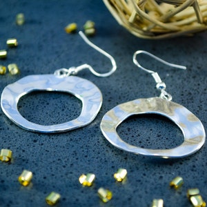 Silver Earrings, Handmade Earrings, Boho Jewelry, Dangle Earrings, Unique Minimalist Earrings, Cute Earrings, Gift for Her, Christmas Gift