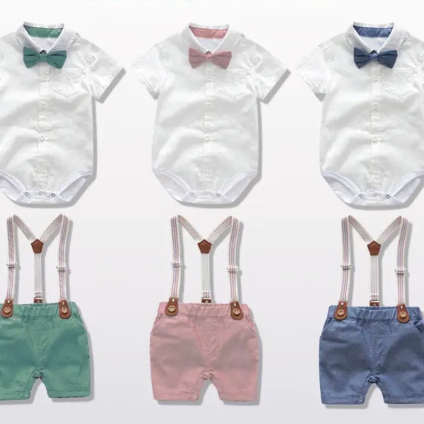 Baby Boy Tie Outfit Etsy