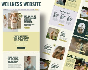 Squarespace 7.1 Wellness Website Template | Modern Bold Health Coach Designed for Nutritionists